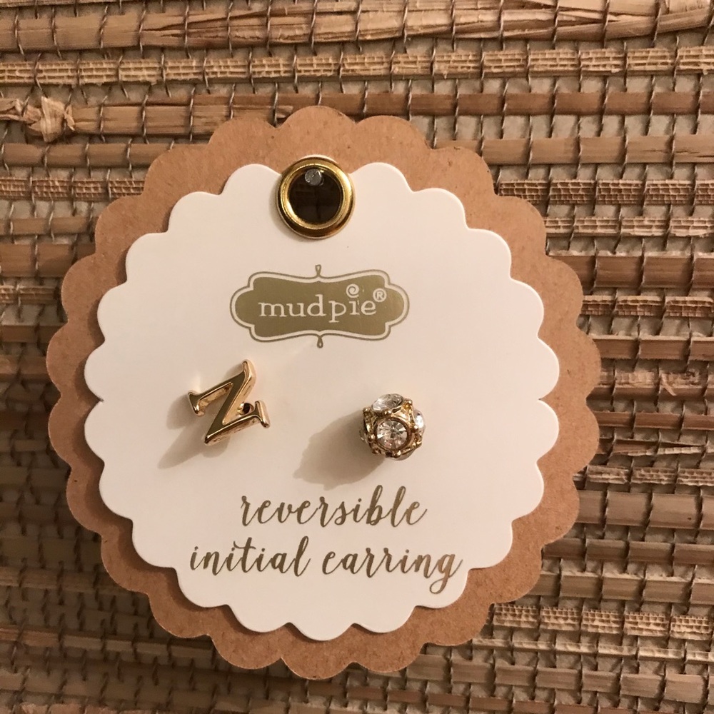 Mudpie initial earring